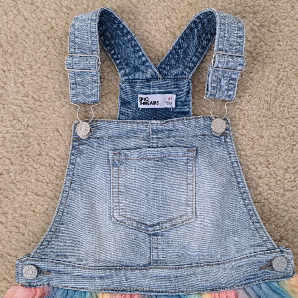 Toddler Overall Tutu Dress (4T) - Picture 2 of 5